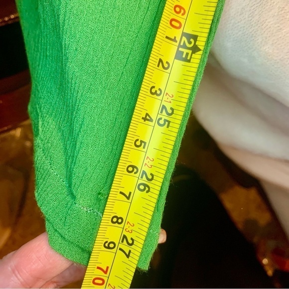 Palazzo Pants XL Emerald Green Curations QVC 100% Viscose Flowy Boho Relaxed Fit - Picture 13 of 13